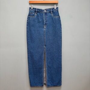 Derek Lam 10 Crosby Denim Midi Skirt Blue 27